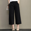 MQ-2166-912夏季文艺复古松紧腰休闲裤垂感显瘦亚麻阔腿裤YY 商品缩略图1