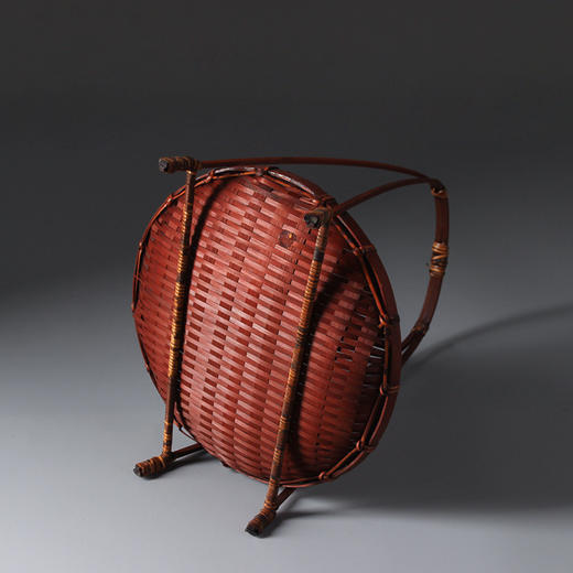 纯手工编织竹茶点盘 竹编水果盘 零食收纳 竹工艺品