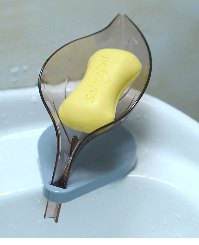 创意树叶肥皂盒浴室免打孔吸盘香皂盒洗置物架超爆2个装