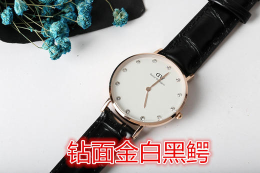 DanielWellington时尚手表钻面款 贵族绅士，器宇不凡 丹尼尔惠灵顿腕表DW手表,全新升级包装，金银两款，配色齐发。经典时尚 商品图1