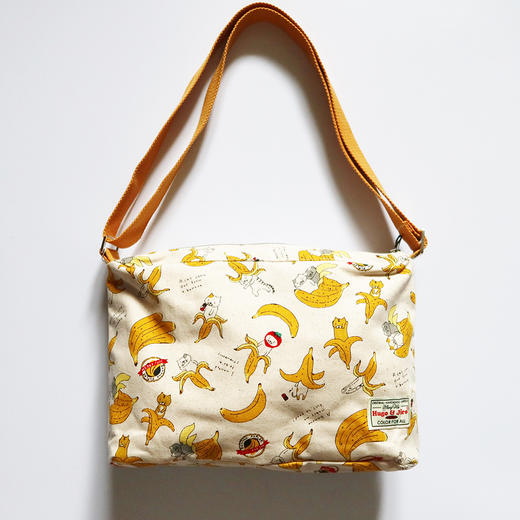 HUJI祤集Sling斜挎包插画香蕉小猫 商品图1