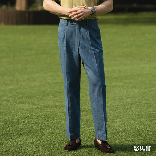 Sojitz 浅蓝色丹宁意式工艺裤装 商品图0