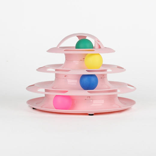 玲宠四层猫转盘球益智游乐轨道塔逗猫咪玩具幼猫宠物用品猫猫 商品图1