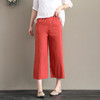 MQ-2166-912夏季文艺复古松紧腰休闲裤垂感显瘦亚麻阔腿裤YY 商品缩略图3