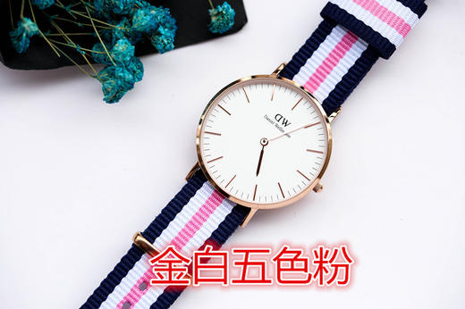 DanielWellington时尚手表尼龙款 丹尼尔惠灵顿腕表DW手表,全新升级包装，金银两款，配色齐发。经典时尚 商品图0