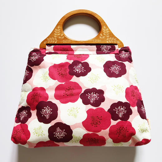 HUGOJIRO木柄手提包插画温柔的花花 商品图3