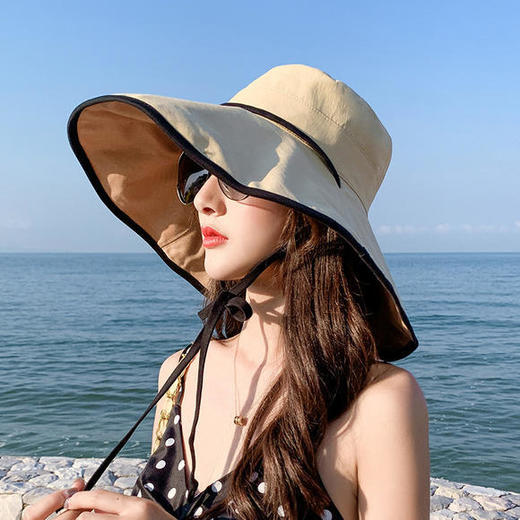 ZY2059新款超大帽檐渔夫帽防晒遮阳帽子 商品图3