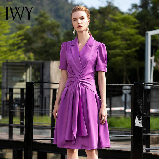 IWY/紫色系带连衣裙22Q1 商品图8