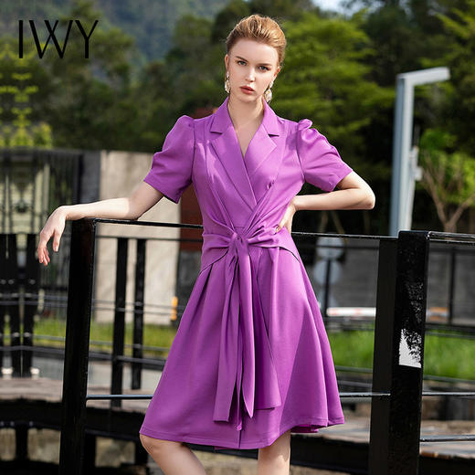 IWY/紫色系带连衣裙22Q1 商品图11