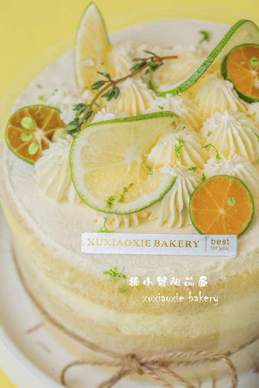 【青橘柠檬】清新裸蛋糕，自制柠檬酱夹心+椰子奶冻，非常的酸甜爽口，超适合夏天！ 商品图0