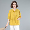 HRFS-WJ20529新款时尚气质翻领宽松衬衫 商品缩略图1