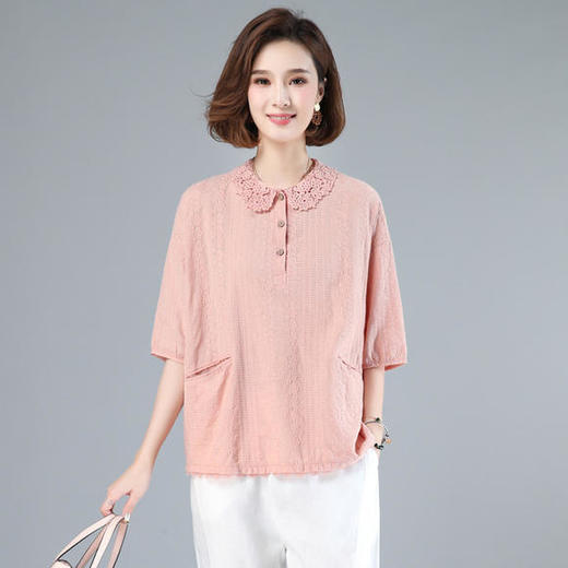 HRFS-WJ20529新款时尚气质翻领宽松衬衫 商品图2