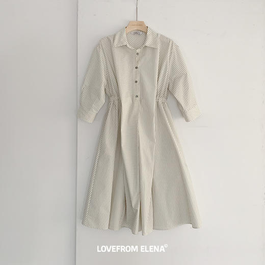 黑白条纹衬衫连衣裙 商品图11