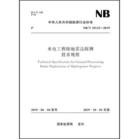 水电工程探地雷达探测技术规程NB/T 10133—2019