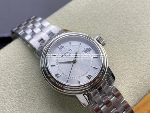 正品保真（女士）
天梭，T097港湾系列情侣对表，简洁百搭商务表，原装瑞士ETA石英机芯，全部原装配件组装，男~40mm女～28mm表径。一表一号，三码一表，全新全套出。 商品图5