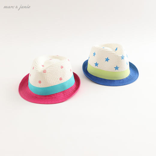 【打折】马克珍妮夏装女童草帽 儿童复古小礼帽 宝宝遮阳帽200238 商品图1