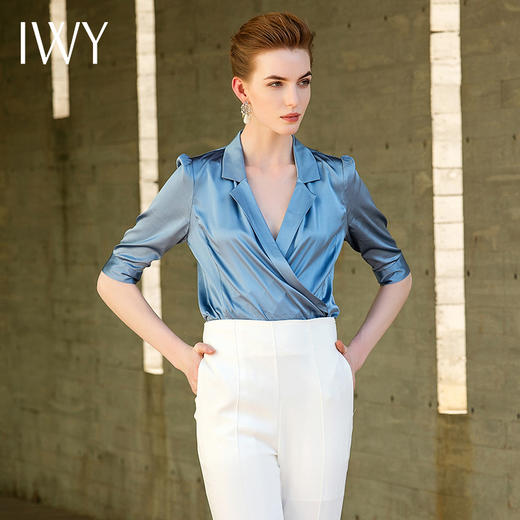IWY/蓝色衬衫白色长裤套装40B1+40P3 商品图6