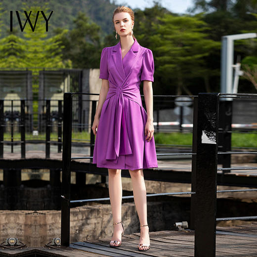 IWY/紫色系带连衣裙22Q1 商品图0
