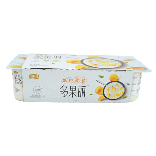 君乐宝多果丽益生菌黄桃果粒风味发酵乳90g*8 商品图0