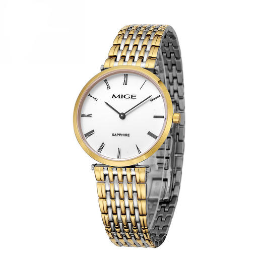 米格mige 3333至简大方情侣对表 超薄石英时尚腕表