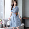 WZNH-CPYY1992时尚潮流简约舒适优雅修身牛仔连衣裙 商品缩略图3