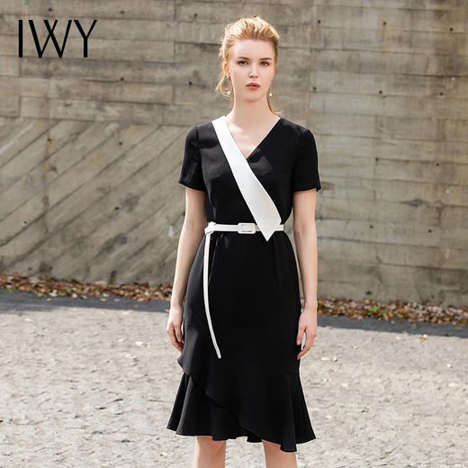 IWY/黑白色撞色西装连衣裙23Q1 商品图6