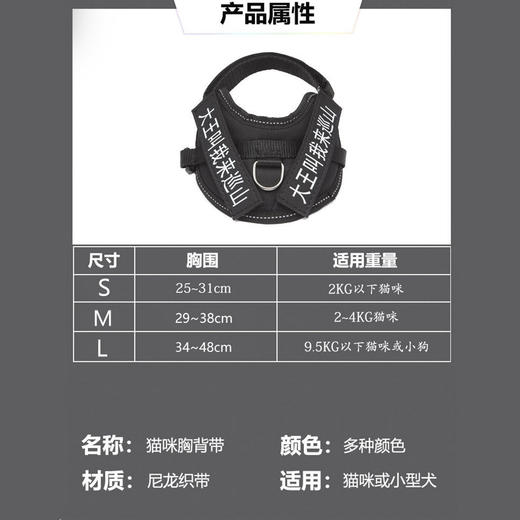 玲宠猫咪狗狗胸背带牵引绳遛狗绳遛猫胸背带中小型犬猫通用宠物用品 商品图3