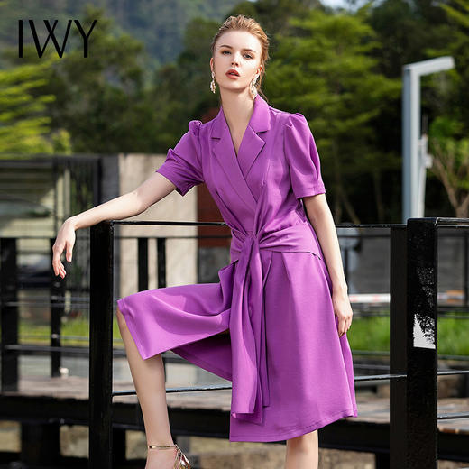 IWY/紫色系带连衣裙22Q1 商品图9