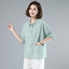 HRFS-WJ20529新款时尚气质翻领宽松衬衫 商品缩略图0