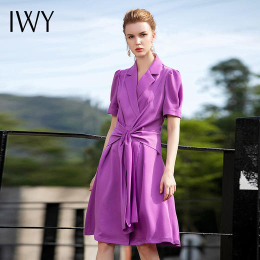 IWY/紫色系带连衣裙22Q1 商品图6