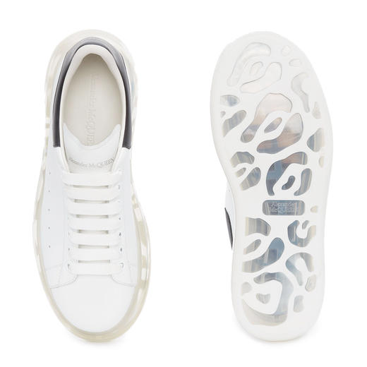 Alexander McQueen 亚历山大麦昆春夏新款厚底小牛皮男士休闲运动鞋 白色黑尾  604232 WHX98 9061 商品图3