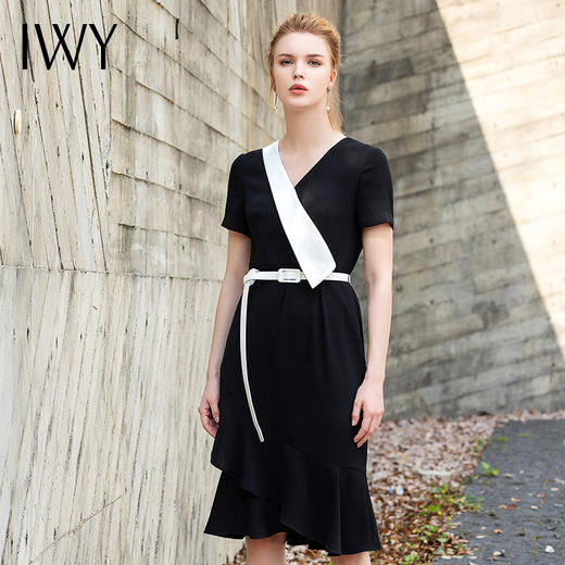 IWY/黑白色撞色西装连衣裙23Q1 商品图4