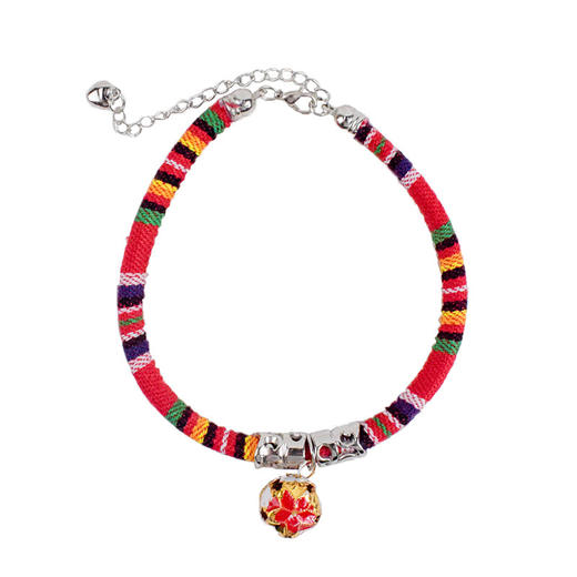 玲宠宠物项圈多彩可调节日式和风猫项圈大铃铛猫咪脖圈民族风猫咪项圈 商品图4