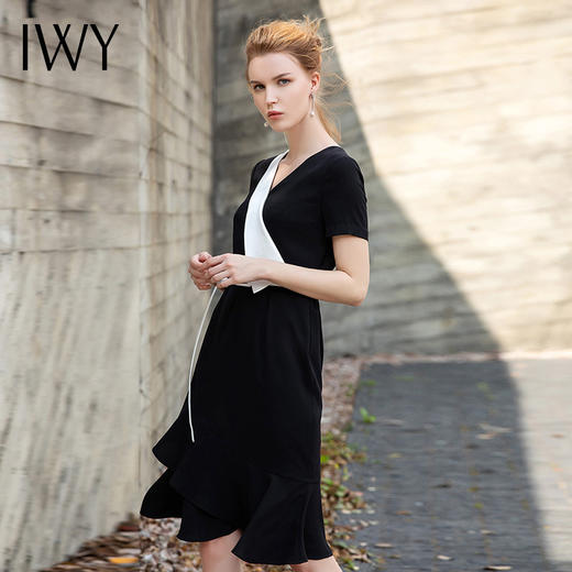 IWY/黑白色撞色西装连衣裙23Q1 商品图5