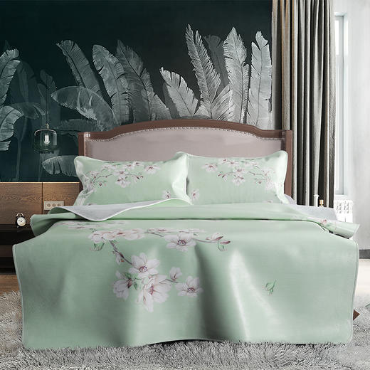 【会员积分兑换】【多喜爱】凉席三件套-牛皮席-墨城烟柳 商品图0