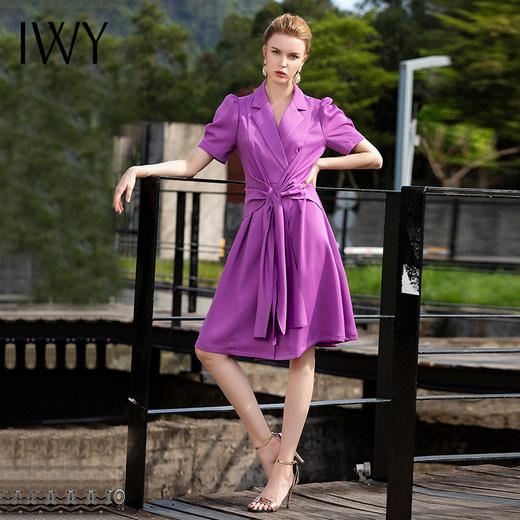 IWY/紫色系带连衣裙22Q1 商品图2