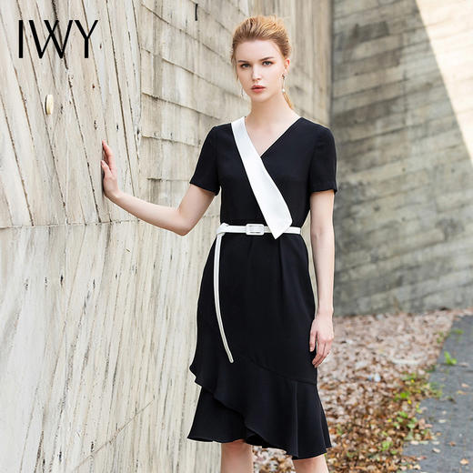 IWY/黑白色撞色西装连衣裙23Q1 商品图9