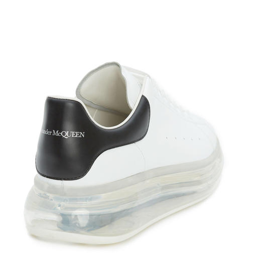 Alexander McQueen 亚历山大麦昆春夏新款厚底小牛皮男士休闲运动鞋 白色黑尾  604232 WHX98 9061 商品图2
