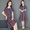 MQ-1778-01夏装大码显瘦中长款绵绸过膝连衣裙YY 商品缩略图0