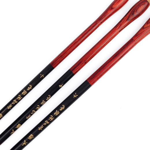 【红黑檀杆珍品纯狼毫】贡品纯狼毫三支套装大中小三支礼盒套装 商品图1