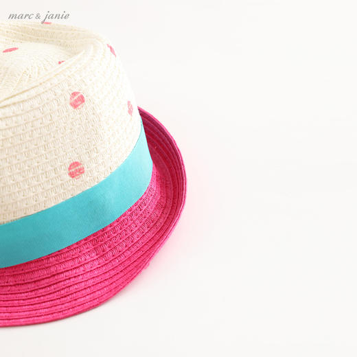 【打折】马克珍妮夏装女童草帽 儿童复古小礼帽 宝宝遮阳帽200238 商品图5