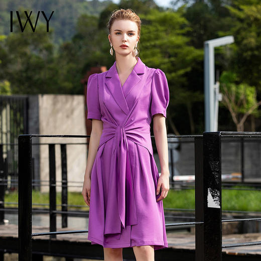 IWY/紫色系带连衣裙22Q1 商品图10