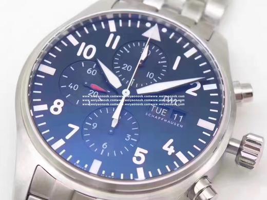 ZF新作万国飞行员IWC377710 此款字面印刷立体感，细节处理有了质的突破。指针弧度吻合原装版型，底盖CNC雕刻一次成型。搭载7750计时机芯，精准稳定，诚意满满‼️完美无破绽‼️‼️ 商品图8