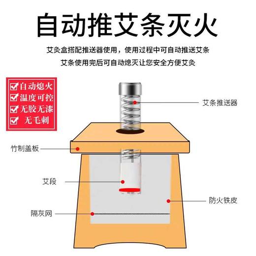 【1-6孔艾灸盒】庄脉艾灸盒单眼随身灸竹制艾灸盒 商品图5