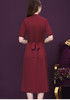 WXY-1073X夏新款大码纯色V领阔太太宽松简约气质礼服 商品缩略图2