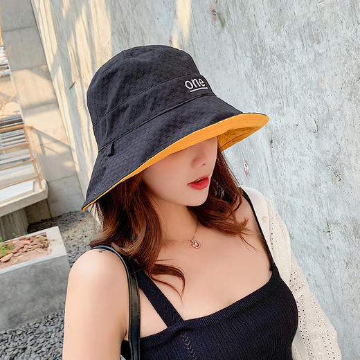 【韩版ins太阳帽盆帽】双面渔夫帽女日系春夏季时尚饰品防晒遮阳帽子 商品图0