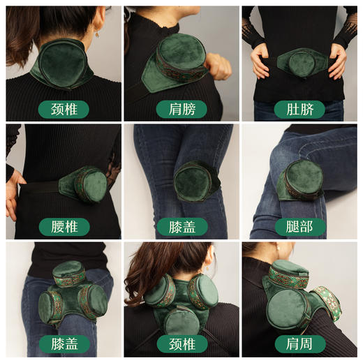 无烟艾灸盒 随身灸纯铜 家用便携式 +艾柱 桑皮纸 商品图11