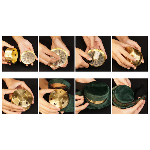 无烟艾灸盒 随身灸纯铜 家用便携式 +艾柱 桑皮纸 商品图10