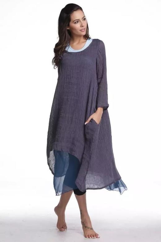 HWT全麻折绉盘扣禅衣 商品图6