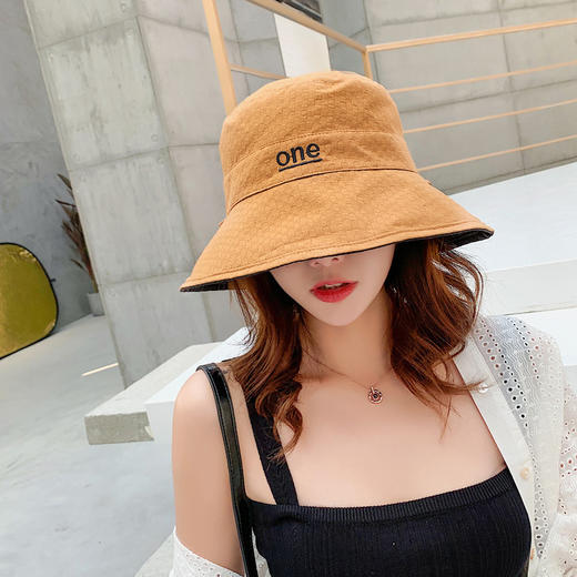 【韩版ins太阳帽盆帽】双面渔夫帽女日系春夏季时尚饰品防晒遮阳帽子 商品图7